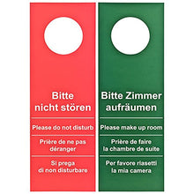 Carica l'immagine nel visualizzatore di Gallery, 50 pezzi Targa per porta Hotel non disturbare – stanza Aufräumen rosso/verde... - Ilgrandebazar