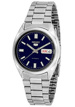 Carica l'immagine nel visualizzatore di Gallery, Seiko 5, orologio automatico da uomo con display analogico blu e bracciale... - Ilgrandebazar