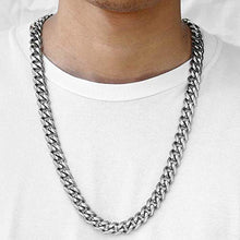 Carica l'immagine nel visualizzatore di Gallery, FOCALOOK Collana da Uomo 3 6 9 12 mm Larghezza Catena Cubana Argento-12mm - Ilgrandebazar