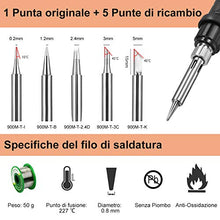 Carica l'immagine nel visualizzatore di Gallery, Saldatore Kit,Preciva 60W 220V Kit di Saldatura a Stagno...