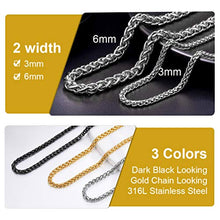 Carica l'immagine nel visualizzatore di Gallery, PROSTEEL Collana Uomo Donna Catena Grano Ricambio per Argento(3 Mm) - Ilgrandebazar