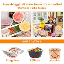 Carica l'immagine nel visualizzatore di Gallery, FAPPEN Coperchio Silicone, Coperchi in Silicone Estensibile Trasparente+blu
