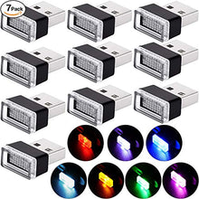 Carica l'immagine nel visualizzatore di Gallery, 7 Pezzi Usb Luci a Led per Auto Monocromatica, Collegato 5V Mini per...