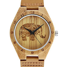 Carica l'immagine nel visualizzatore di Gallery, Gorben da uomo in legno orologi, creativi elefante di bambù... - Ilgrandebazar