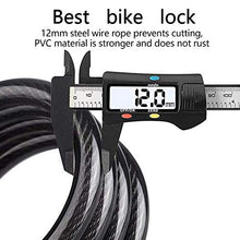 Carica l'immagine nel visualizzatore di Gallery, REHKITTZ Lucchetto per Bicicletta Bici Catena 120cm/12mm Nero