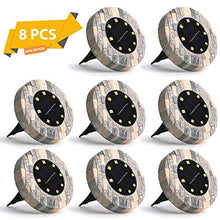Carica l'immagine nel visualizzatore di Gallery, Luci solari da esterno, Jorft 8 Pack 8 LED Lampade a terra Bianco Caldo