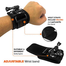 Carica l'immagine nel visualizzatore di Gallery, MiPremium - Supporto da polso per GoPro Session Black Silver Hero 8 7 6 5 4...
