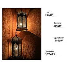 Carica l'immagine nel visualizzatore di Gallery, Lampadina Filamento LED E27, 8W Equivalenti a 60W, A60 E27 2700K-6 Pezzi