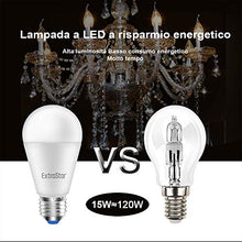 Carica l'immagine nel visualizzatore di Gallery, EXTRASTAR Lampadina LED E27, 15W (equivalenti a 120W), 6500K 1350 lumen,luce bianca fredda - Pacco da 6