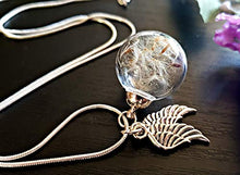 Carica l'immagine nel visualizzatore di Gallery, Dente di leone Ali d'angelo collana pendente in Argento sterling 925 con... - Ilgrandebazar