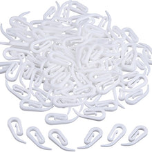 Carica l'immagine nel visualizzatore di Gallery, Outus 100 Pezzi Gancio Tenda Plastica Bianco 2.8 da 1.2 cm per di...