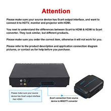 Carica l'immagine nel visualizzatore di Gallery, MISOTT Convertitore da Scart a HDM, Ingresso Uscita HDMI Adattatore,... - Ilgrandebazar
