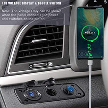 Carica l'immagine nel visualizzatore di Gallery, QC3.0 Presa USB per Auto Doppio Accendisigari Caricabatteria per...