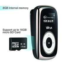 Carica l'immagine nel visualizzatore di Gallery, Walkercam M2 Clip Lettore MP3 con Radio FM, Musicale da 8 GB per Nero