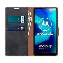 Carica l'immagine nel visualizzatore di Gallery, MOBESV Custodia Motorola Moto G8 Power Lite, Cover a Libro Nero/Blu