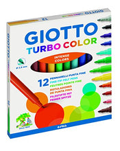 Carica l'immagine nel visualizzatore di Gallery, Giotto Turbo Color pennarelli in astuccio da 12 colori - Ilgrandebazar
