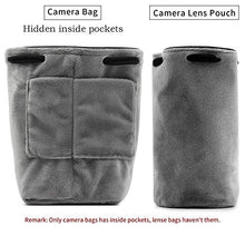 Carica l'immagine nel visualizzatore di Gallery, Baona - Borsa per fotocamera e obiettivo in velluto, Square M, Nero