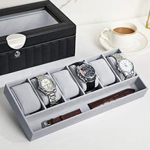 Carica l'immagine nel visualizzatore di Gallery, SONGMICS Scatola Porta Orologi a 2 Livelli con 6 Scomparti, Custodia per... - Ilgrandebazar
