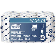 Carica l'immagine nel visualizzatore di Gallery, Tork Reflex Carta Plus per asciugatura Advanced, compatibile 9 x 67 m, Bianco - Ilgrandebazar