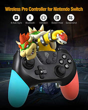 Carica l'immagine nel visualizzatore di Gallery, Pro Controller per Nintendo Switch Wireless Bluetooth blu