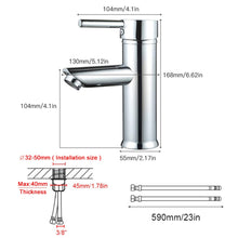 Carica l'immagine nel visualizzatore di Gallery, GAVAER Rubinetto Bagno Lavabo, Elegant Miscelatore Cromato E-7092