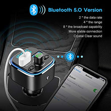 Carica l'immagine nel visualizzatore di Gallery, Nulaxy Trasmettitore FM Bluetooth V5.0-7 LED Controluce Wireless Nero