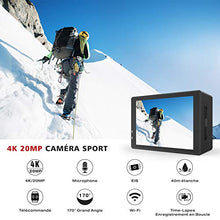 Carica l'immagine nel visualizzatore di Gallery, Campark 4K 20MP Action Cam WiFi Impermeabile 40M con Telecomando e Microfono...