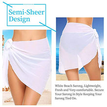Carica l'immagine nel visualizzatore di Gallery, VDSOW 2 Pezzi Pareo Mare Donna, Bianco e Nero Mezzo Beach Cover up...