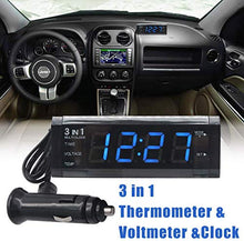 Carica l'immagine nel visualizzatore di Gallery, Voltmetro auto 3 in 1 - Batteria di tensione / ora / termometro - Ilgrandebazar