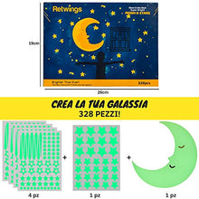 Carica l'immagine nel visualizzatore di Gallery, Stelle Adesive Fluorescenti e Grande Luna | Nuovo Set di 328 Pezzi Stickers...