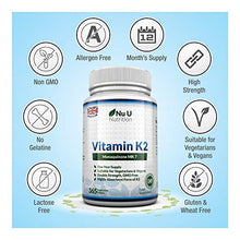 Carica l'immagine nel visualizzatore di Gallery, Vitamina K2 MK 7 | 365 Compresse Vegetariane e Vegane | Scorta Per 1 Anno di...