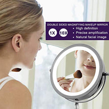 Carica l'immagine nel visualizzatore di Gallery, Meowoo Specchio Trucco Cosmetico Con Piedistallo specchio Argento,1 Pc