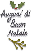 Carica l'immagine nel visualizzatore di Gallery, Sizzix 662156 Fustella Auguri di Buon Natale, Acciaio, Argento