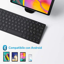Carica l'immagine nel visualizzatore di Gallery, OMOTON Tastiera Bluetooth per Android, Compatibile con Samsung o Huawei Nera