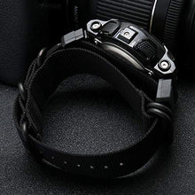 Carica l'immagine nel visualizzatore di Gallery, YOOSIDE Cinturino di ricambio per Casio G-Shock, NATO in nylon con Nero - Ilgrandebazar