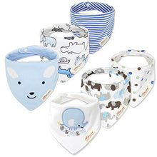 Carica l'immagine nel visualizzatore di Gallery, Yafane 6 Bavaglino Neonato Cotone Bavaglini Ragazzi e Ragazze 6 pc boy - Ilgrandebazar