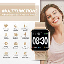 Carica l'immagine nel visualizzatore di Gallery, WWDOLL Smartwatch, Orologio Fitness Tracker Impermeabile da 1,4 Pollici Oro