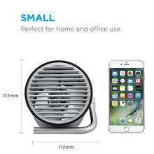 Carica l'immagine nel visualizzatore di Gallery, Fancii Mini Ventilatore da Tavolo USB con Turbo a Doppia Elica e Nero