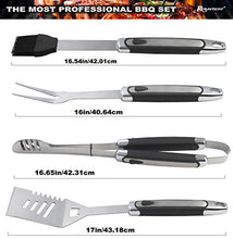 Carica l'immagine nel visualizzatore di Gallery, Romanticist 20pc Utensili Barbecue in Acciaio Inossidabile per Uomo 20PCS