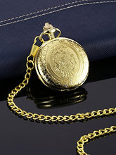 Carica l'immagine nel visualizzatore di Gallery, Orologio da Taschino al Quarzo per Uomo con Quadrante Nero e Catena Oro - Ilgrandebazar