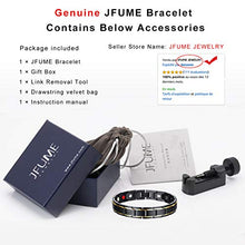 Carica l'immagine nel visualizzatore di Gallery, JFUME Bracciale da Uomo Acciaio Inossidabile Magnet Gioielli Oro Nero - Ilgrandebazar