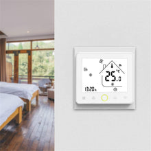 Carica l'immagine nel visualizzatore di Gallery, Termostato WiFi per Caldaia a Gas,Termostato Caldaia Schermo LCD Touch Button Retroilluminato Programmabile con Alexa e Telefono APP-Bianco