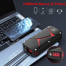 Carica l'immagine nel visualizzatore di Gallery, FLYLINKTECH Avviatore Emergenza per Auto, 1000A 15000mAh Batteria... - Ilgrandebazar
