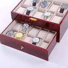 Carica l'immagine nel visualizzatore di Gallery, Feibrand Legno Scatola Porta Orologi Custodia per 20 Doppio Rosso - Ilgrandebazar