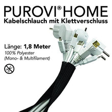 Carica l'immagine nel visualizzatore di Gallery, Purovi® Guaina per cavi con chiusura a strappo | Lunghezza 1.80 m...