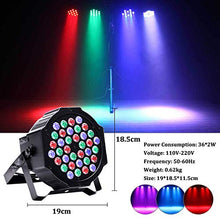 Carica l'immagine nel visualizzatore di Gallery, Par LED,UKing 36x1W DMX512 RGB LED Luci Palco con Suono Attivato e... - Ilgrandebazar