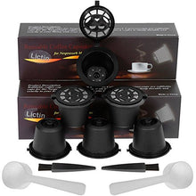 Carica l'immagine nel visualizzatore di Gallery, Lictin Capsule per Caffè Ricaricabili Nespresso, 6 Tazze +2 Cucchiaio di...