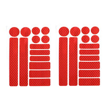 Carica l'immagine nel visualizzatore di Gallery, Vosarea - Adesivi catarifrangenti per bicicletta, 2 set, Rosso