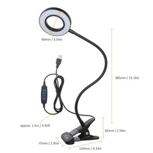 Carica l'immagine nel visualizzatore di Gallery, Lampada con Pinza,Tomshine LED da Tavolo a Clip Collo Nero - Ilgrandebazar