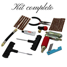 Carica l'immagine nel visualizzatore di Gallery, Kit Riparazione Pneumatici Moto Set Portatile Ripara Gomme Tubeless...